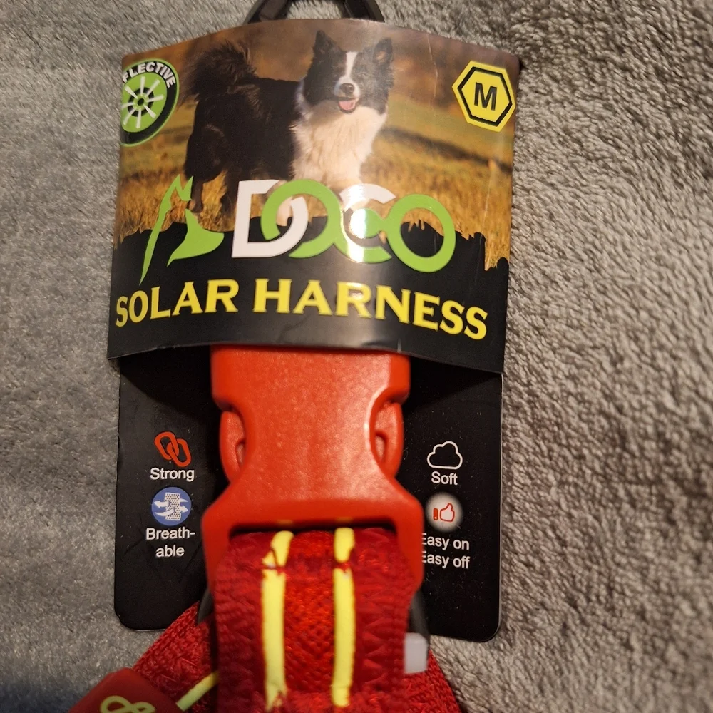 DOCO Step-in Dog Harness~Mesh~Solar~Breathable~Tri Glide~Metal Ring~Med